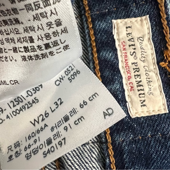 Levi’s Modern 501 Big E Red Tab Re-Issue January 2021 Cambodia Size 26 X 32 - Picture 6 of 10